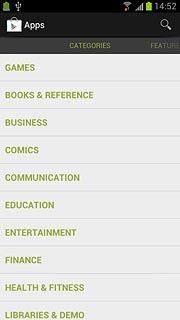 To search by category:Press CATEGORIES at the top of the display.Go to the required category.