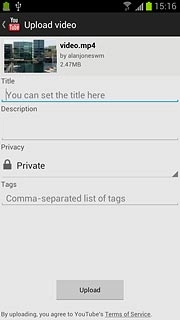 Press You can set the title here and key in text for the video clip.