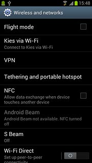 Press NFC to turn the function on or off.