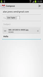 Press the send icon.