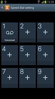Press the required speed dialling key.