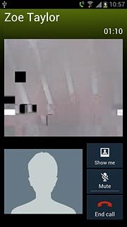 To turn on the camera:Press Show me.