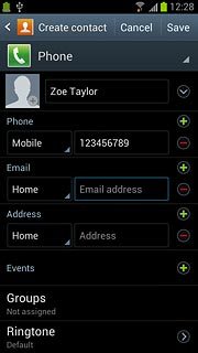 Press Email address and key in the required email address.