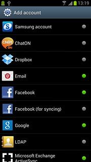 Press the required social network or the required email account.