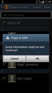 Press OK to confirm.