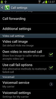 Press Voicemail settings.