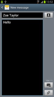 Press the send icon when you've written your text message.