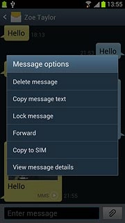 Press Delete message.