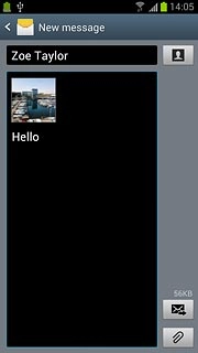 Press the send icon when you've finished your picture message.