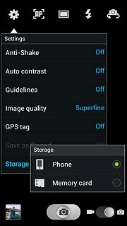 Press Phone or Memory card.