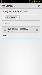 Press the send icon.