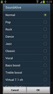 Press the required sound quality.