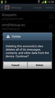 Press Delete to confirm.