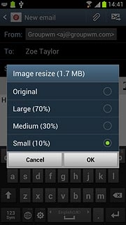 Press the required size.