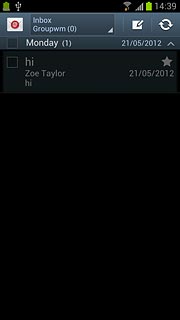 Press the name of the email account.