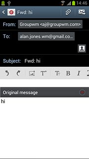 Press the send icon.