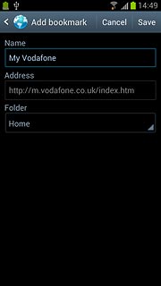 Press Save to save the bookmark.