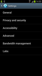 Press Privacy and security.