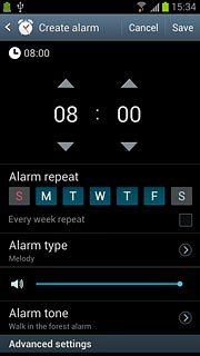 When a day is displayed in blue, it's selected.