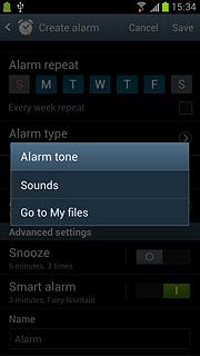 Press Sounds or Go to My files.