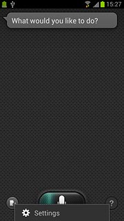 Press Settings.Choose one of the following options:Select language, go to 2a.Turn voice control on or off, go to 2b.Turn use of GPS on or off, go to 2c.Hide offensive words, go to 2d.Use help function, go to 2e.