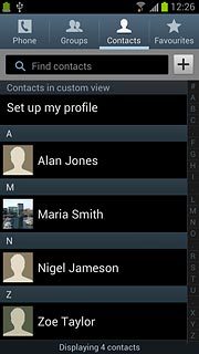 Press the Contacts tab.