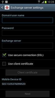 Press the field below Domain\user name.Enter domain and username separated by a 