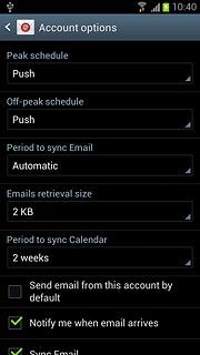 Press the drop down list below Peak schedule and Off-peak schedule.