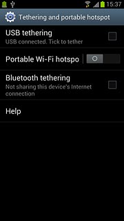 Press the indicator to turn on Wi-Fi hotspot.
