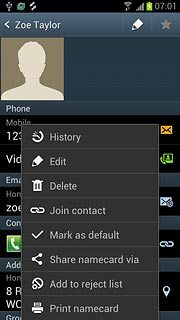 Press Edit.Choose one of the following options:Assign picture, go to 7a.Assign ring tone, go to 7b.