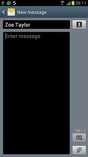 Press the text input field.Write the text for your picture message.