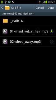 Once you've found an alarm tone you like, press the field next to the alarm tone.