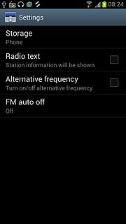 Press Alternative frequency to turn the function on or off.