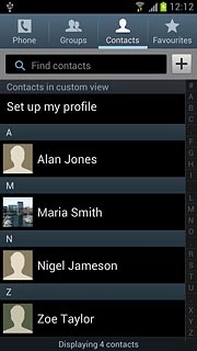 Press the Contacts tab.
