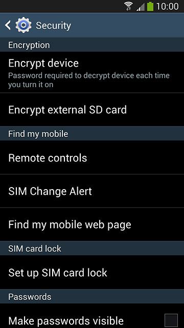 Press Set up SIM card lock.