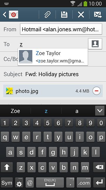 Press the required contact.