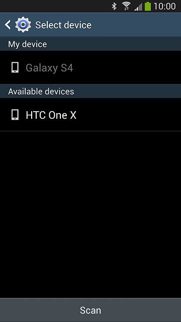 Your phone now searches for devices and after a moment, a list of Bluetooth devices within range is displayed.Press the required Bluetooth device.The file is sent.