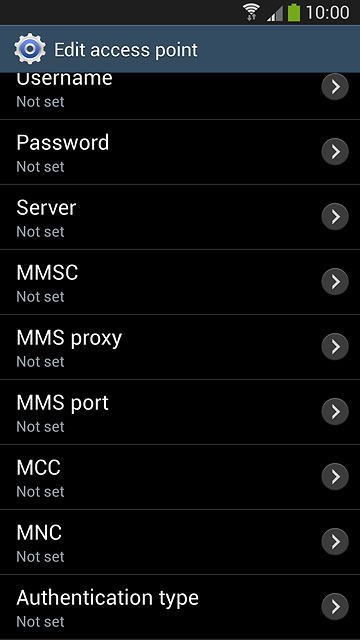 Press Authentication type.