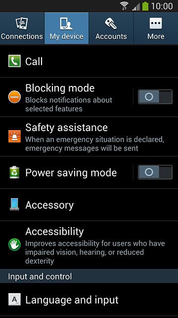 Press Language and input.