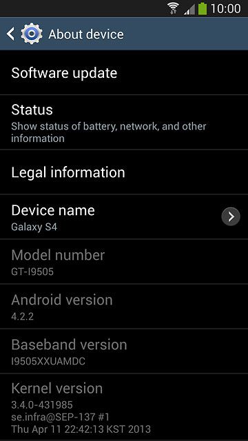 Press Software update.