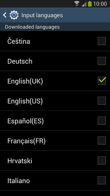 Press the required language to add it.