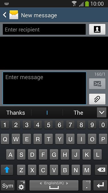 Press the letters to key in the required word.A number of words based on the letters you've keyed in are displayed.