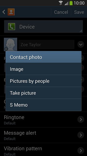 To assign a saved picture:Press Image.