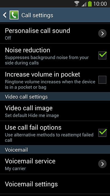 Press Voicemail settings.
