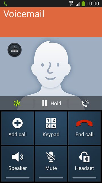 Press End call to end the call.