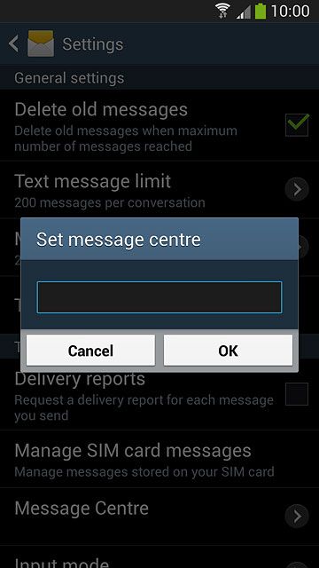 Key in +35387699989 and press OK.