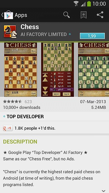 To buy an app:Press the price.