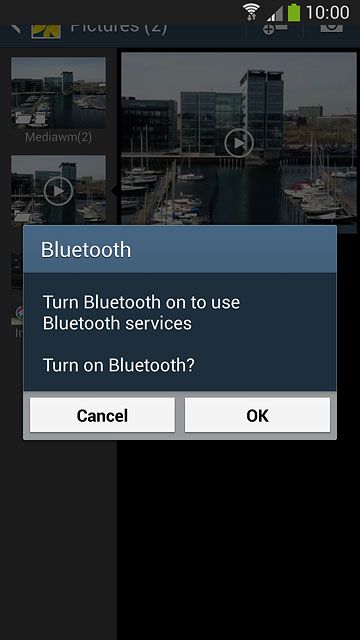 If Bluetooth is turned off:Press OK to turn on Bluetooth.