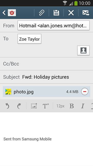Press the send icon.
