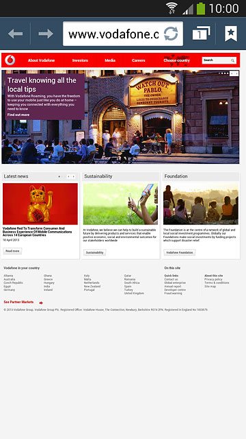 Press the bookmarks icon.
